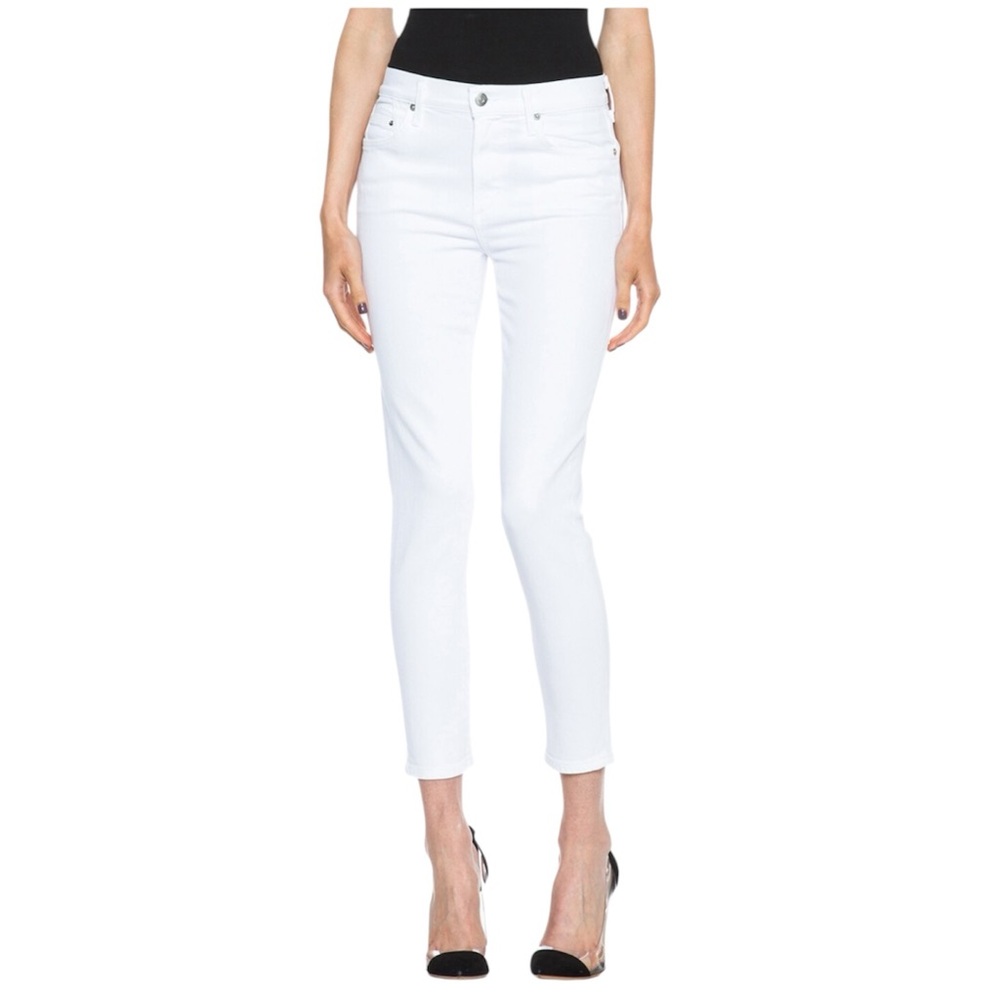 CITIZENS OF HUMANITY Optic White Rocket Highrise Skinny Crop - Size 26
